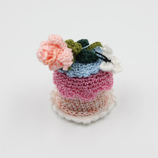 Floral Crochet Mini Container