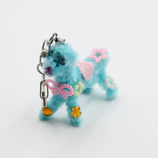 Bedazzled Puppy Bag Charm