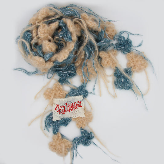 Soft Flower Scarf - Beige