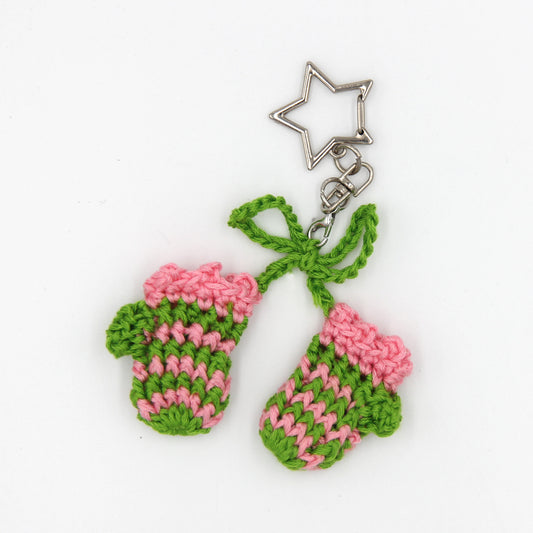 Crocheted Mitten Bag Charm – Small