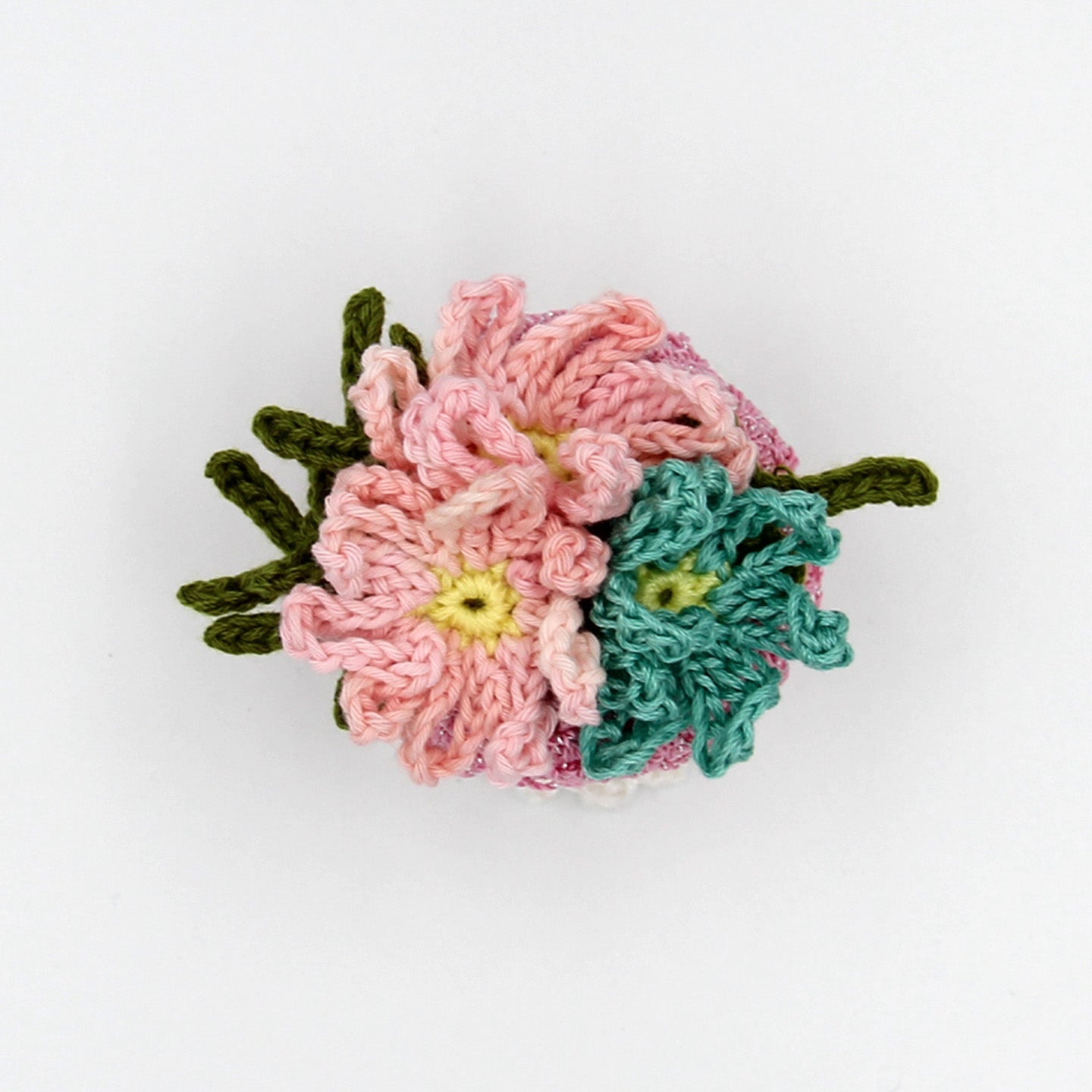 Crocheted Jewelry Box With Flowers