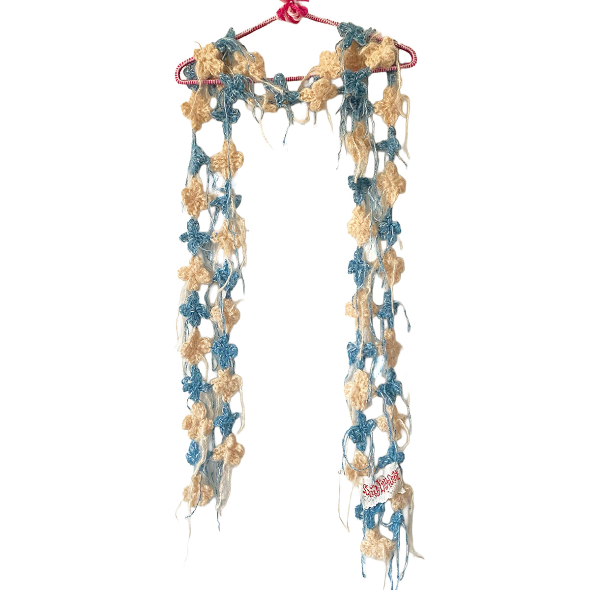 Soft Flower Scarf - Beige