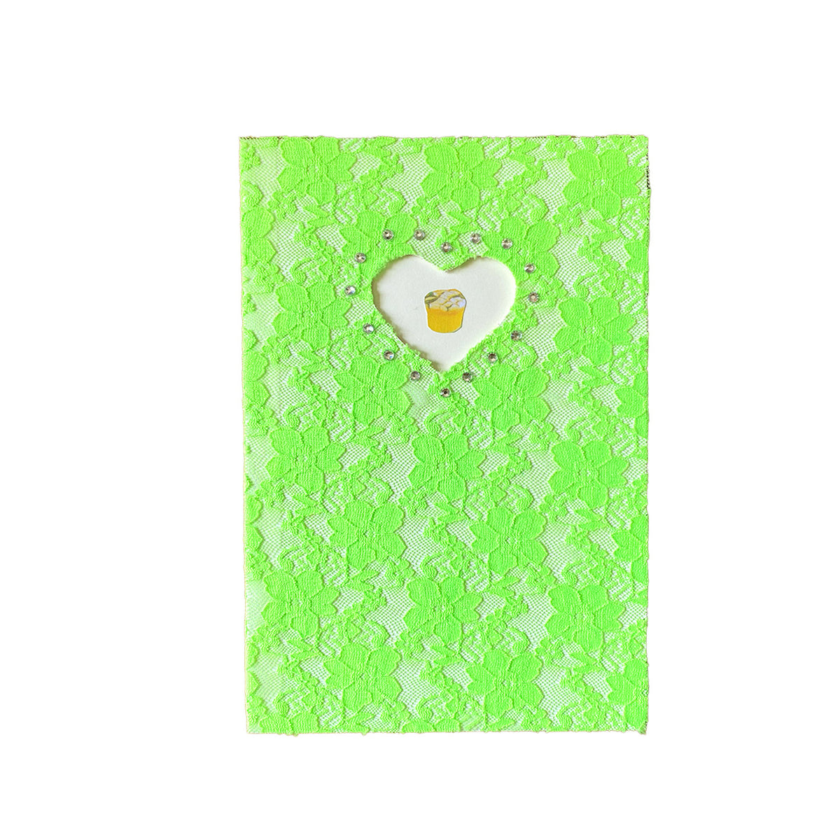 Neon Green Lace Notebook